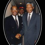 Dion with Mandela